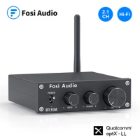 Fosi Audio BT30A 2.1 Channel Digital Bluetooth Amp with Bass &amp; Treble Stereo Audio Amplifier For Home Passive Speakers Subwoofer