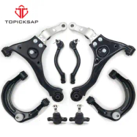 TOPICKSAP 8pcs Kits Front Upper &amp; Lower Control Arm Ball Joint Outer Tie Rod End Sets for Hyundai Sonata 2006 2007 2008
