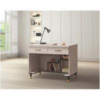 AS DESIGN雅司家具-愛比蓋爾3.5尺鋼刷白二抽鐵腳書桌-104.5x58x82cm