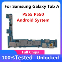 Unlocked For Samsung Galaxy Tab A 9.7 P555 P550 Motherboard WiFi / SIM Android OS Clean Main Board Full Chip Mainboard