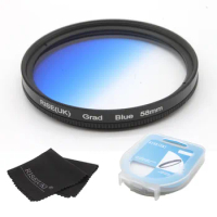 58mm Rotating Grad Graduated Blue Color Lens Filter for Canon EOS 700D 600D 550D for Nikon Camera