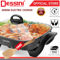 DESSINI ITALY Electric Cooker Steamboat Hot Pot Casserole Non Stick Frying Wok Pan Rice Cooker Periu