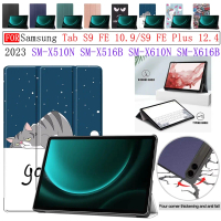 ซองหนัง PU สำหรับแท็บเล็ต Samsung Tab S9 FE 5G 10.9 นิ้ว Tab S9 FE Plus S9 FE+ 12.4 นิ้ว 2023 SM-X51