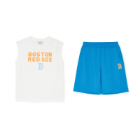 【MLB】KIDS 背心+短褲套裝 童裝 波士頓紅襪隊(7AS6B0143-43TQS)