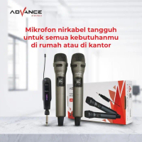 Advance Mic-209 Wireless Microphone Dual Microphone Garansi Resmi Pasti Ori