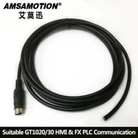 GT10-C30R4-8P For Mitsubishi GT1020/1030 Touch Panel HMI To Mitsubishi FX Series PLC Communication Cable GT10-C50R4-8P