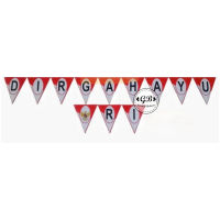 BANNER SEGITIGA DIRGAHAYU RI / BANNER 17 AGUSTUS KEMERDEKAAN RI / BUNTING FLAG DIRGAHAYU RI / BANNER