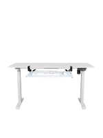 โต๊ะ160*80cm.+ ที่วางคีย์บอร์ด L - ALL White