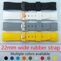 High quality watch accessories 22mm wide yellow black green orange rubber strap SKX007 SKX009 SKX175 SKX173 strap