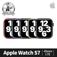 【Apple】A 級福利品 Apple Watch S7 LTE 45mm 鋁金屬錶殼(副廠配件/錶帶顏色隨機)