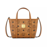 MCM X-Mini Toni Top-Zip Visetos Shopper Bag Cognac