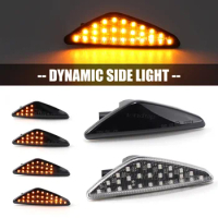 2PCS Dynamic LED Turn Signal Repeater Sequential Light Flashing Side Marker Lamp For BMW X5 E70 X6 E71 E72 X3 F25 Car Styling