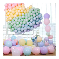 繽紛馬卡龍五色氣球100顆(送打氣筒 生日派對 求婚告白 畢業跨年 週年紀念 寶寶周歲 布置)