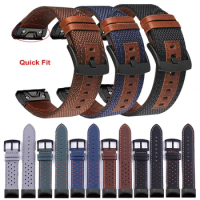 26mm 22mm Smart Watch Strap For Garmin Fenix 7 7X Epix 2 6XPro 6 5 5X Plus 935/945 MK1 MK2 Wristband Quick Fit Leather Bracelet