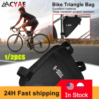 1/2PCS Waterproof Triangle Front Tube Frame Bag Bicycle Bags Mountain Bike Triangle Pouch Frame Holder Saddle Bag MTB Cycling