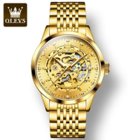OLEVS 9920 Business Mechanical Watch Stainless Steel Watchband Round-dial Luminous
