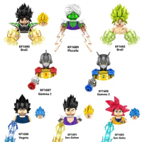 Dragon Ball Z Mini Anime Figures Blocks Toys Son Goku Super Saiyan Action Figure Model Bricks Children Educational Toy Gifts