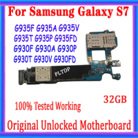 No ID Account For Samsung Galaxy S7 edge G930F G930FD G935F G935FD G930V /T/A/U/P Motherboard 32GB Unlocked Tested Plate