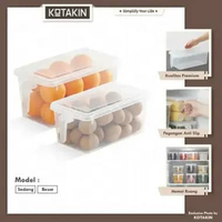 Kotak Penyimpanan Kulkas Tertutup Food Container Tempat Buah Sayur Ikan Makanan Tetap Segar No Bubbl