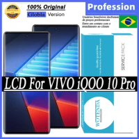 LTPO3 AMOLED Display for vivo iQOO 10 Pro,Full LCD Touch Screen with frame Digitizer Assembly Repair Parts,V2218,Original 6.78''