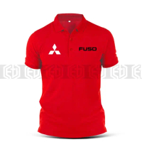 Áo Thun Truck Lori Polo, Sulam Mitsubishi Motorsport, Làm Bằng Bông, Unisex, Quần Áo Giá Rẻ, Áo Phôn
