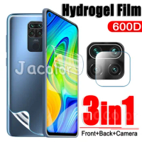 3 IN1 Water Gel Hydrogel Film For Xiaomi Redmi Note 9 Pro 9S S 9Pro Back Camera Glass For Note9Pro Note9 Note9S Screen Protector