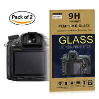 2x Self-Adhesive Glass LCD Screen Protector w/ Top LCD Film for Sony Alpha A99 II / A99M2 / A99 MK2 Digital Camera