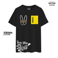 CYFCLO Kaos Distro Edisi Saku New CD304 Cyfclo Bunny Unik Pria Wanita Bahan Cotton Combed 24s Sablon