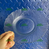 PROMO TERMURAH 6Pcs Piring Makan Jumbo Kaca Rumah Makan - Piring Makan Besar Beling - Piring Warung