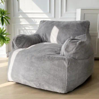 Giant Bean Bag Sofa - Stuffed Accent Chair with Pocket for Adults, Big Lazy Floor Chair, Lazy Sofa Bean Bag Sofa