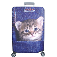 新一代 口袋牛仔貓行李箱保護套(21-24吋行李箱適用)一個
