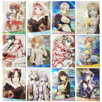 Cartoon CP PTR card Goddess Story Chika Anime characters Bronzing collection Game cards Christmas Birthday gifts Children's toys