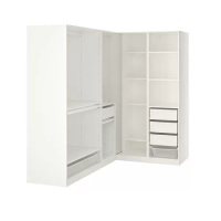 PAX 轉角衣櫃/衣櫥, 白色, 210/160x201 公分