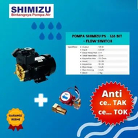 SHIMIZU POMPA BOOSTER SHIMIZU PS 128 + FLOW SWITCH 1X3/4 / POMPA PENDORONG TOREN