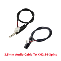 1pc 30cm Jack 3.5mm AUX Audio Cable To XH2.54 3p Terminal Male To Male Female 3 Core Stereo Audio Cable Amplifier Extended Line