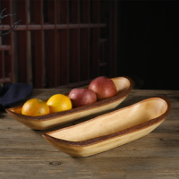 泰國木制果盤創意木雕干果盤瓜子盤擺件家用水果盤東南亞風簡約