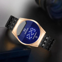 Evans Jayden Jam Tangan Pria 9954 Rantai Stainless Steel Digital Touch Screen Sapphire Glass Water R