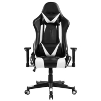 2022 high quality cheap black computer gaming chairs silla colorful reclining racing ergonomic PU PVC leather gamer chair white