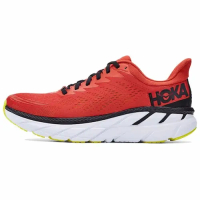 HOKA ONE ONE CLIFTON 7 ORANGE RED BLACK