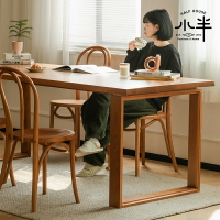 實木 餐桌 加厚北歐日式家用 小戶型 長桌櫻桃木 工作臺大闆桌