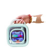 Divoom timoo Elephant Pixel BT Wireless Speaker Nordic green cartoon Smart mini Speaker clock gift for girl
