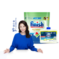 【finish 亮碟】洗碗機零添加洗碗凝珠100顆+機體清潔劑250ml(2入組)