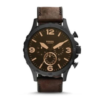 Fossil Nate Chronograph JR1487 Jam Tangan Pria - Brown Brown