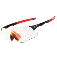 Kapvoe Red Photochromic UV400 Cycling Glasses Running Goggles Sunglasses MTB Sports Glasses Bicycle Eyewear Outdoor Glasses