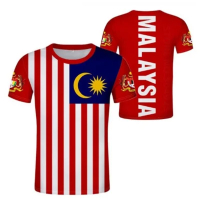 Malaysia Cờ T Áo Sơ Mi Malaysia Biểu Tượng 3D in áo thun Nam Nữ Thời Trang T-Shirts Hip Hop Tops Tee