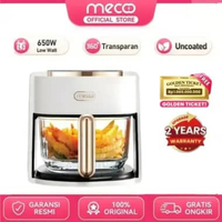 Mecoo Most Aesthetic Transparan Air Fryer 650 Low Watt 5L Hemat Listrik Mesin Goreng Tanpa Minyak Pi