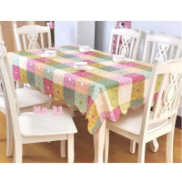 Taplak Meja Makan Jumbo Bahan Plastik Anti Air Ukuran Lebih Besar Jumbo Kotak Tebal Motif Bunga Cant