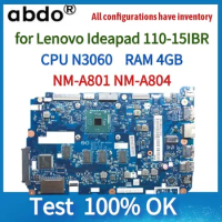 NM-A801 NM-A804.For Lenovo Ideapad 110-15IBR Laptop Motherboard.CPU N3060 RAM 4GB 100% Test Work