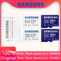 SAMSUNG EVO Plus Micro SD Card 128GB 64GB 512GB 256GB Memory Card SD U1 U3 4K Micro SD Pro Plus Flash Microsd TF Card for Phone