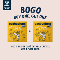 [BOGO: 1+1 promo] Oatbedient Oat Milk Latte 2 boxes x 10 sticks x 23g (Expiry: Jan 2026)